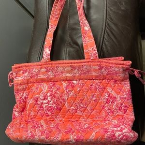 Vera Bradley Retired 2006 Hope Toile Side-Tie Tote Shoulder Bag